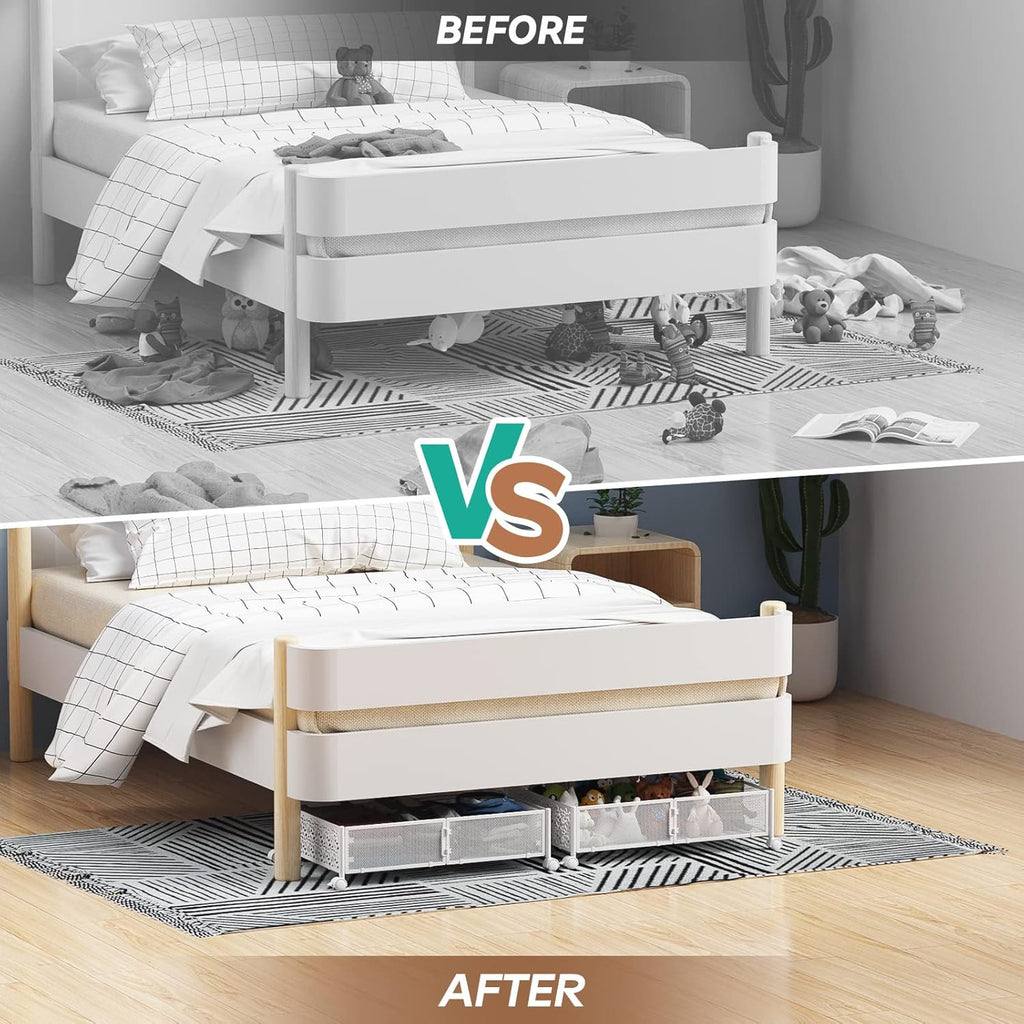 Under Bed Storage Containers with Wheels, 2 Pack W973