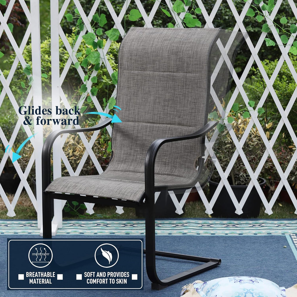 Patio Furniture Set Outdoor Dining Set 7 Pieces with High Back Chairs and Expandable Table F382