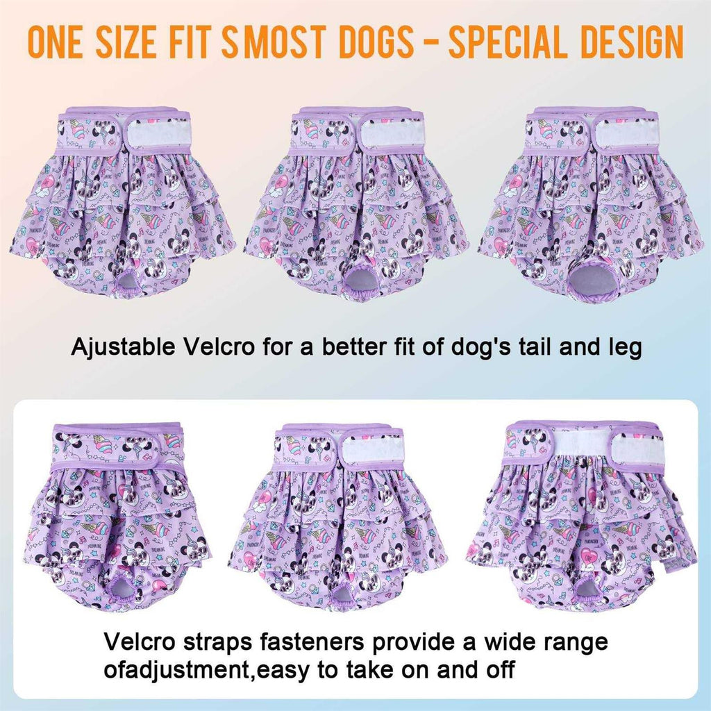 Washable Dog Diapers for Female Dogs, 3 Pack, Reusable Leak-Proof Puppy Diapers R3873