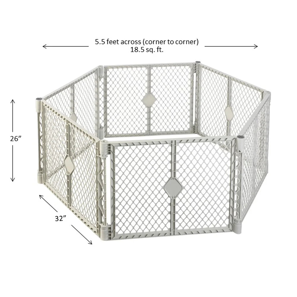Baby Play Yard, Gray Plastic O533553