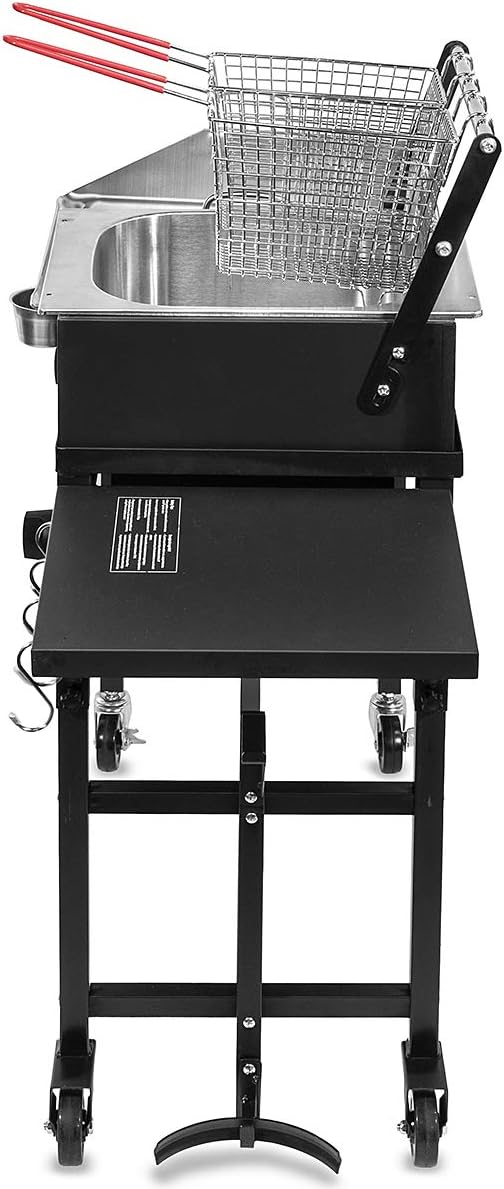 Outdoor Dual Burner Propane Stove with Side Shelves S943
