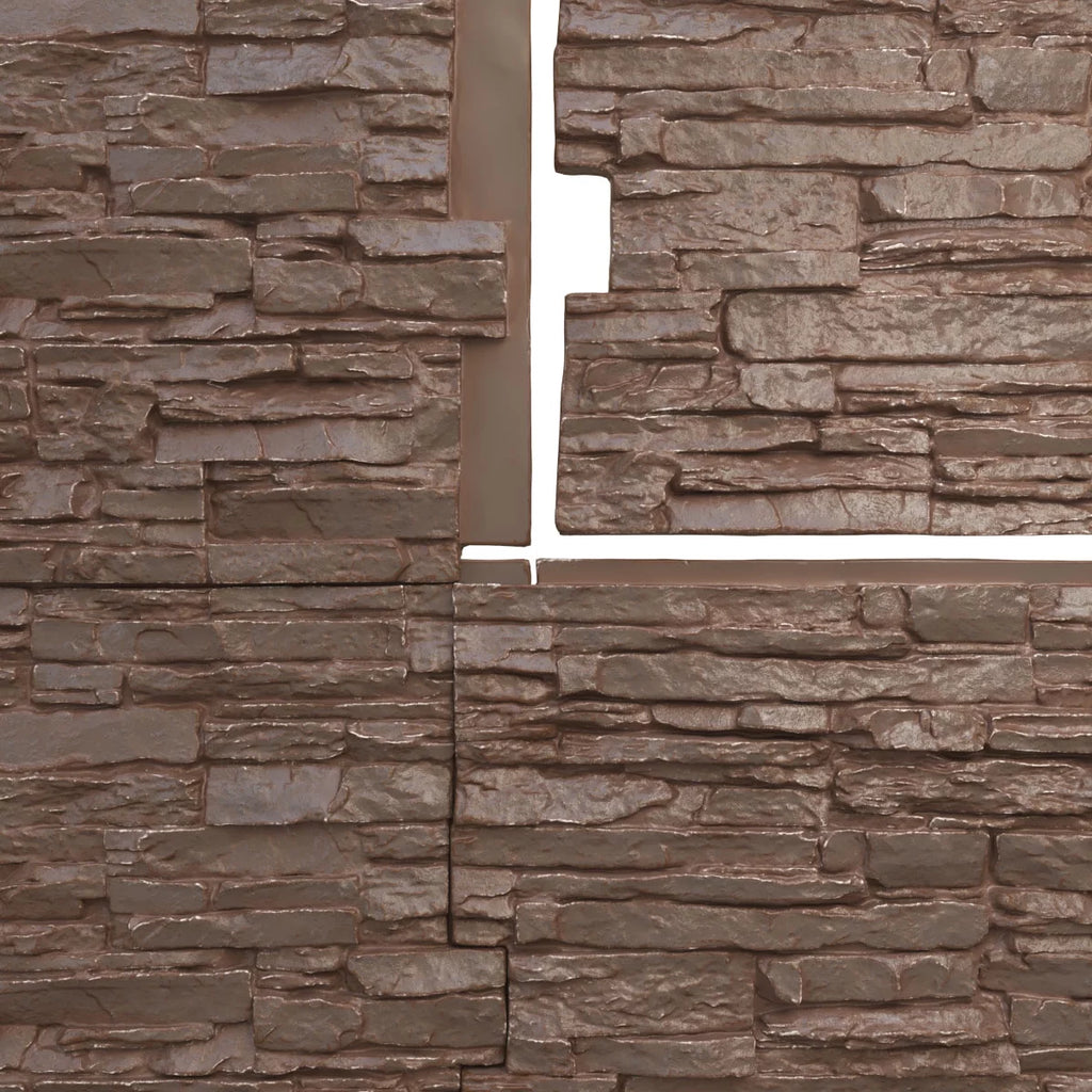 Stacked Stone Faux Siding Panel, Autumn Bronze O5784