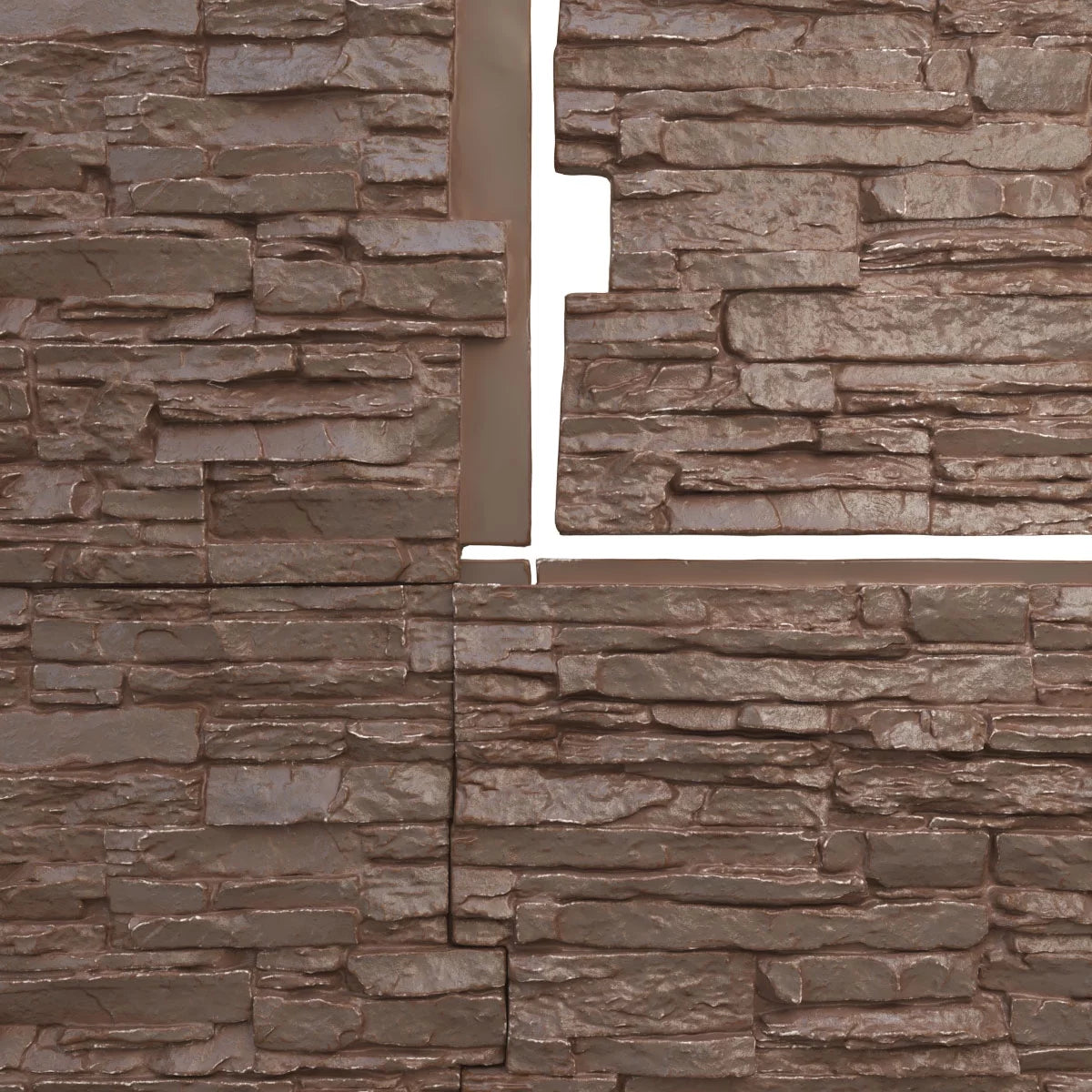 Stacked Stone Faux Siding Panel, Autumn Bronze O5784