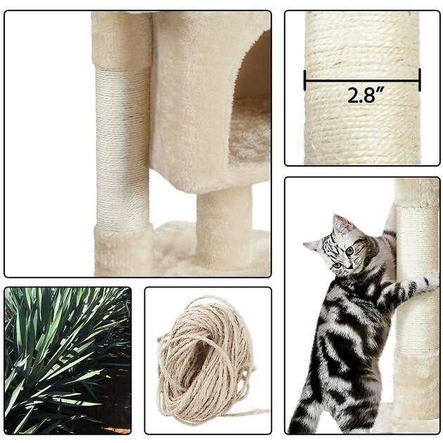 2-Level Plush Cat Tree with Condo M63991