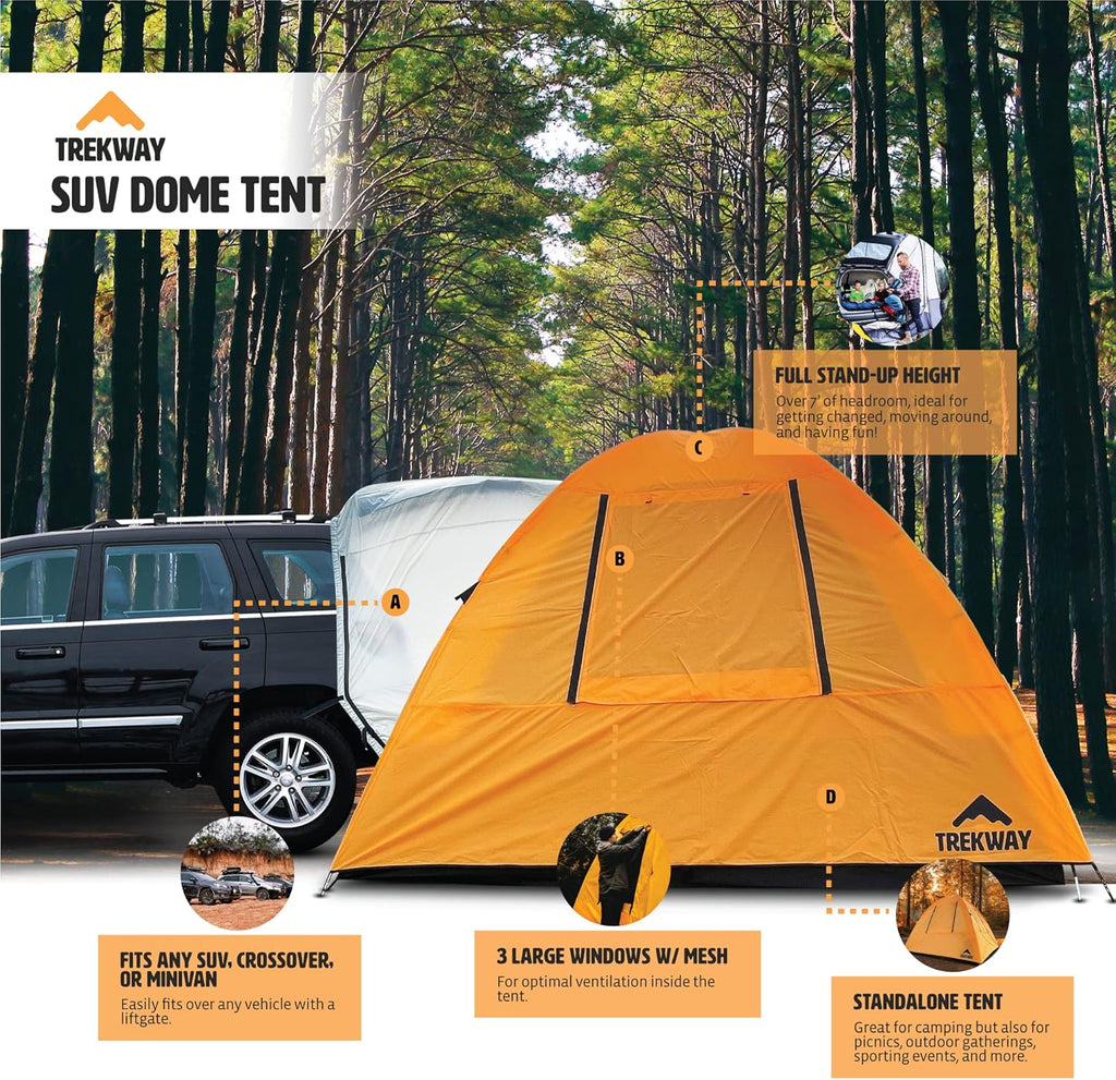 Waterproof Instant Camping Tent for SUV, 9 x 9 ft, Sleeps 7 N2863