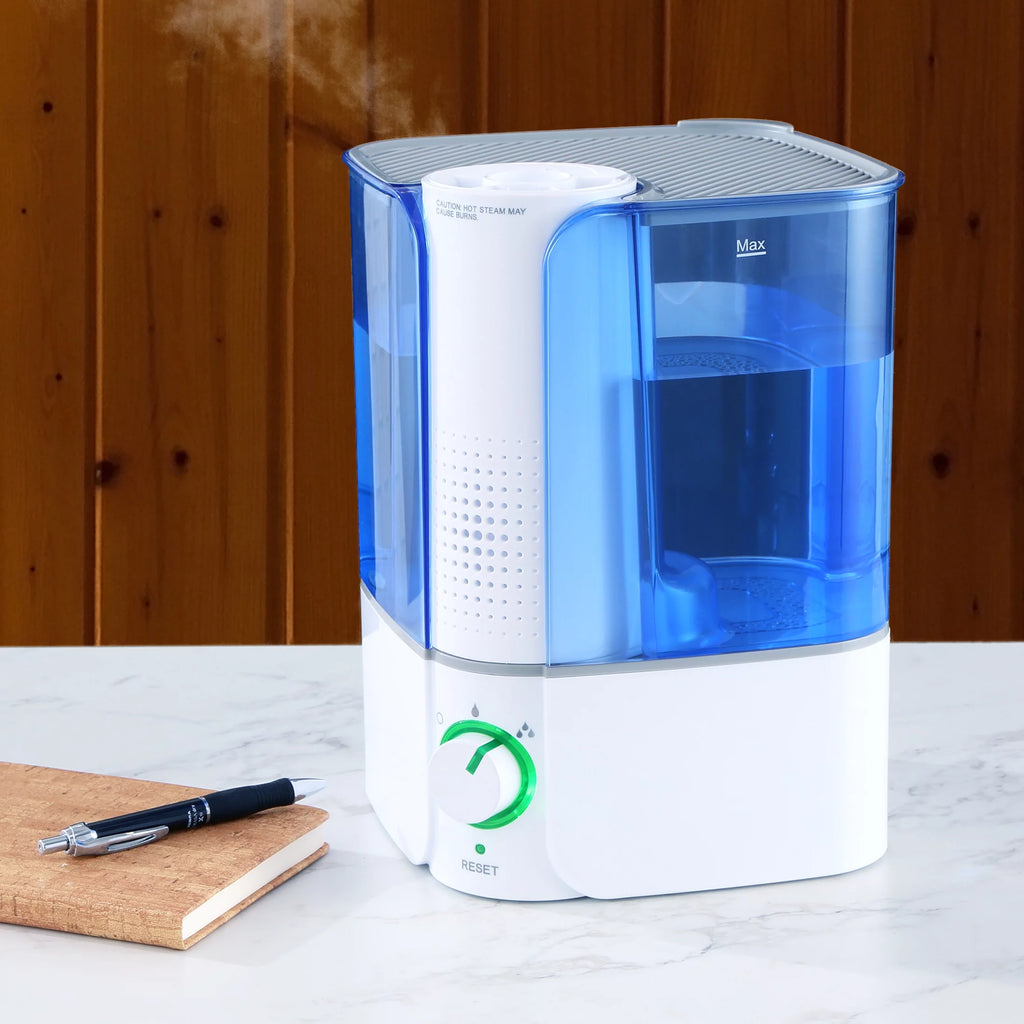 Warm Mist Humidifier, Filter Free, Top Fill, 1.3 Gallon O417