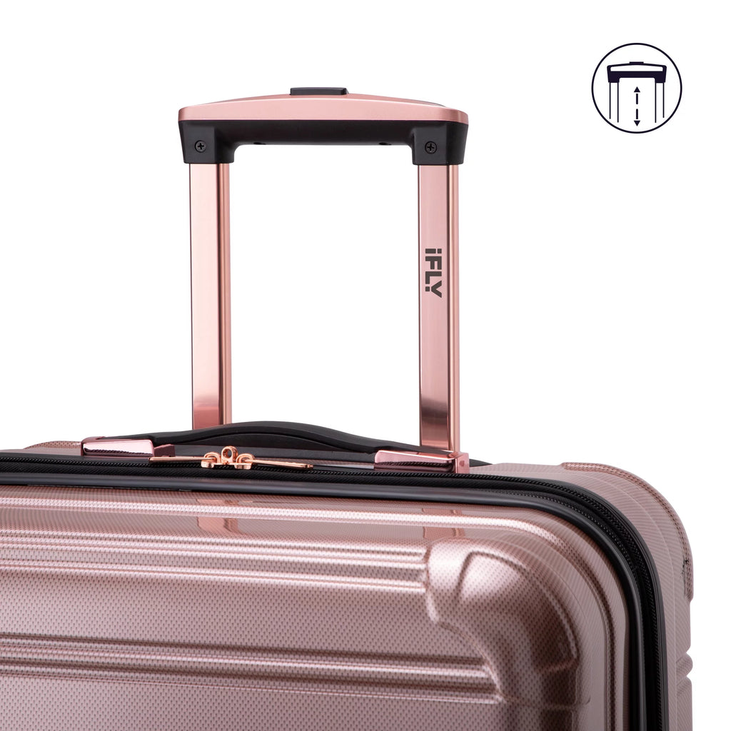 Hardside Luggage 3 Piece Set, 20" Carry-on, 24" and 28" Checked, Rose Gold G1720