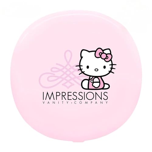 Vanity Swirl Compact Mirror with Light, Double Sided Travel Makeup Mirror W683027