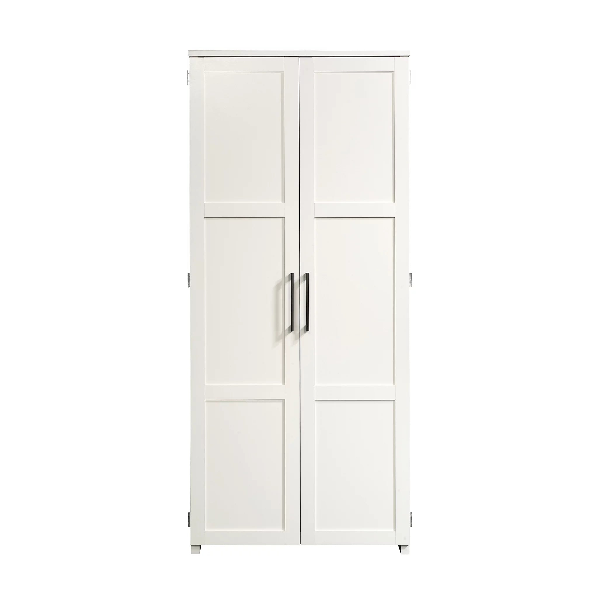 Wood Storage Cabinet, White Finish L333