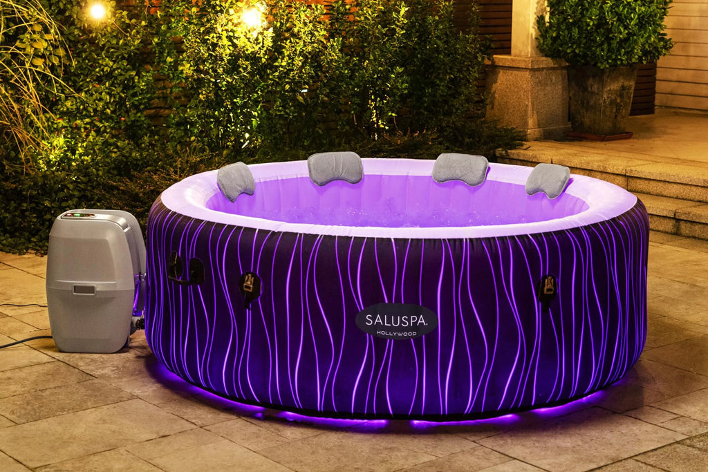 Inflatable Hot Tub with LED Lights, 104°F Max V751546
