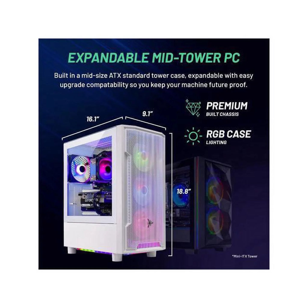 Gaming PC Desktop Intel Core i5, RTX 4060, 1TB SSD, 16GB RAM, Windows 11 F2175