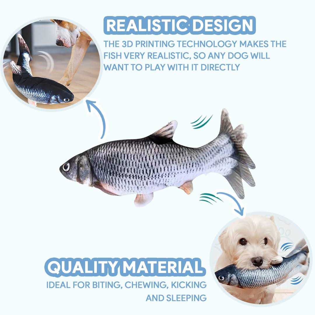 Interactive Pet Toy for Dogs & Cats, Moving Fish to Challenge Natural Instincts C5328