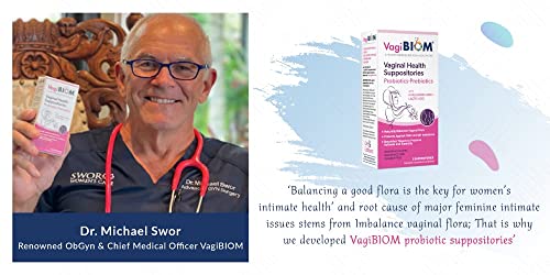 Probiotic Suppository for Vaginal pH Balance and Odor Control (30 Count) S6611