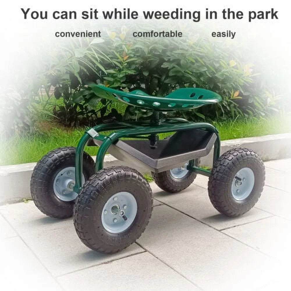 Gardening Seat Cart with Swivel Wheels O2652