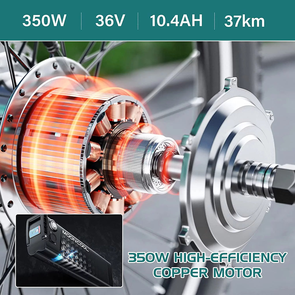 350W Electric Trike 7-Speed 3-Wheel Bicycle for Adults with Rear Basket N8611