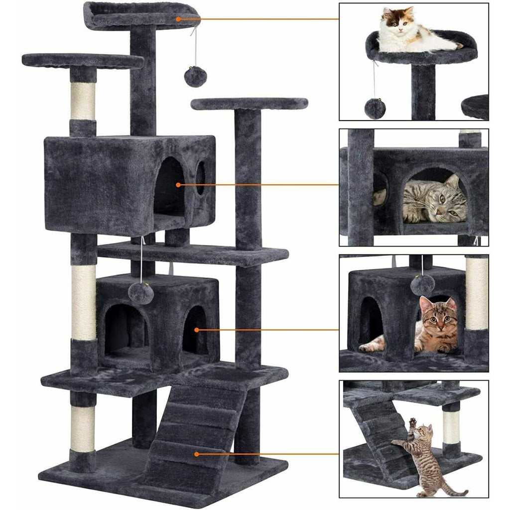 Cat Tree Tower with Scratching Post for Kittens M7294
