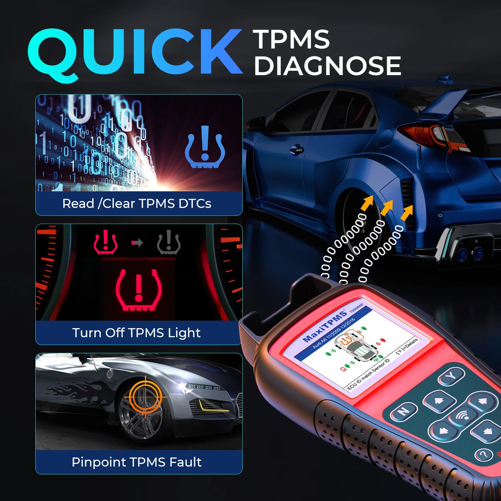 TPMS Programming Tool with Relearn and Diagnostic Scan Functions E131208