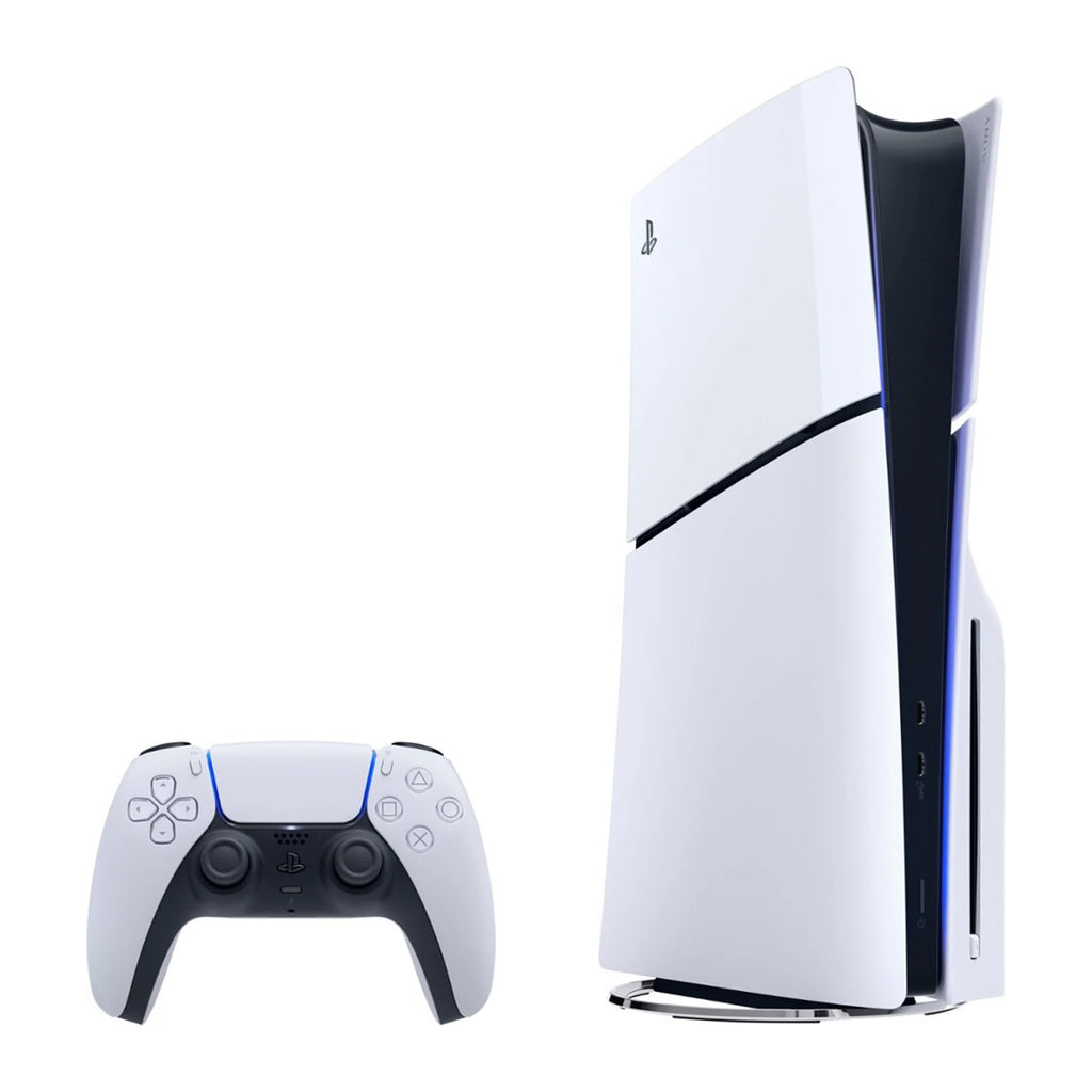 PlayStation 5 Slim Disc Edition Gaming Console with Two Controllers and Spider-Man 2 Game W709