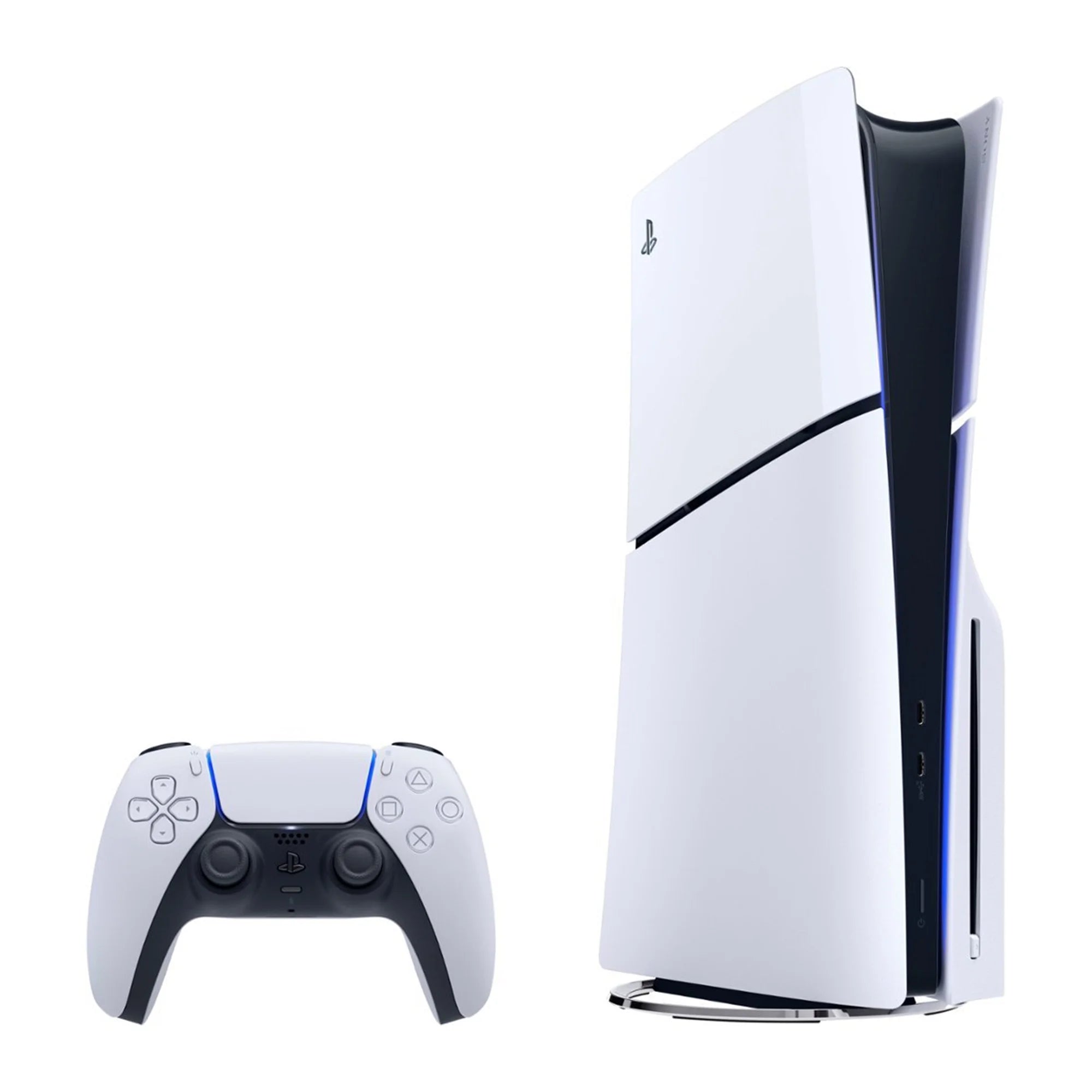 PlayStation 5 Slim Disc Edition Gaming Console with Two Controllers and Spider-Man 2 Game W709