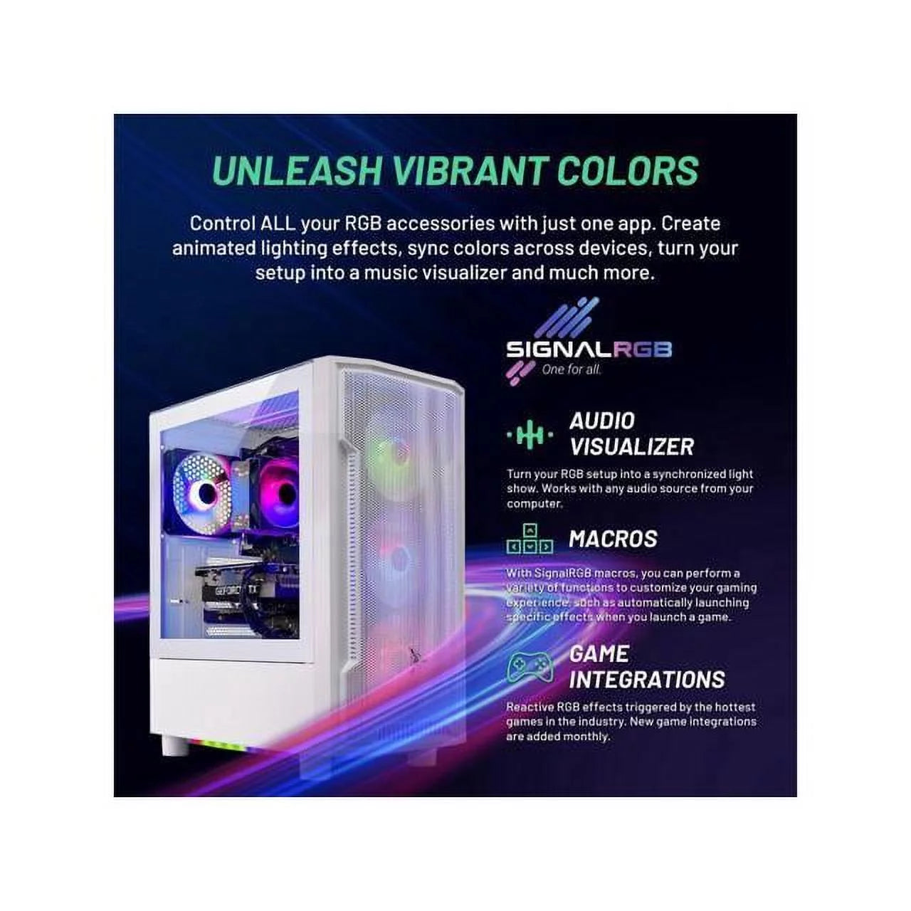 Gaming PC Desktop Intel Core i5, RTX 4060, 1TB SSD, 16GB RAM, Windows 11 F2175