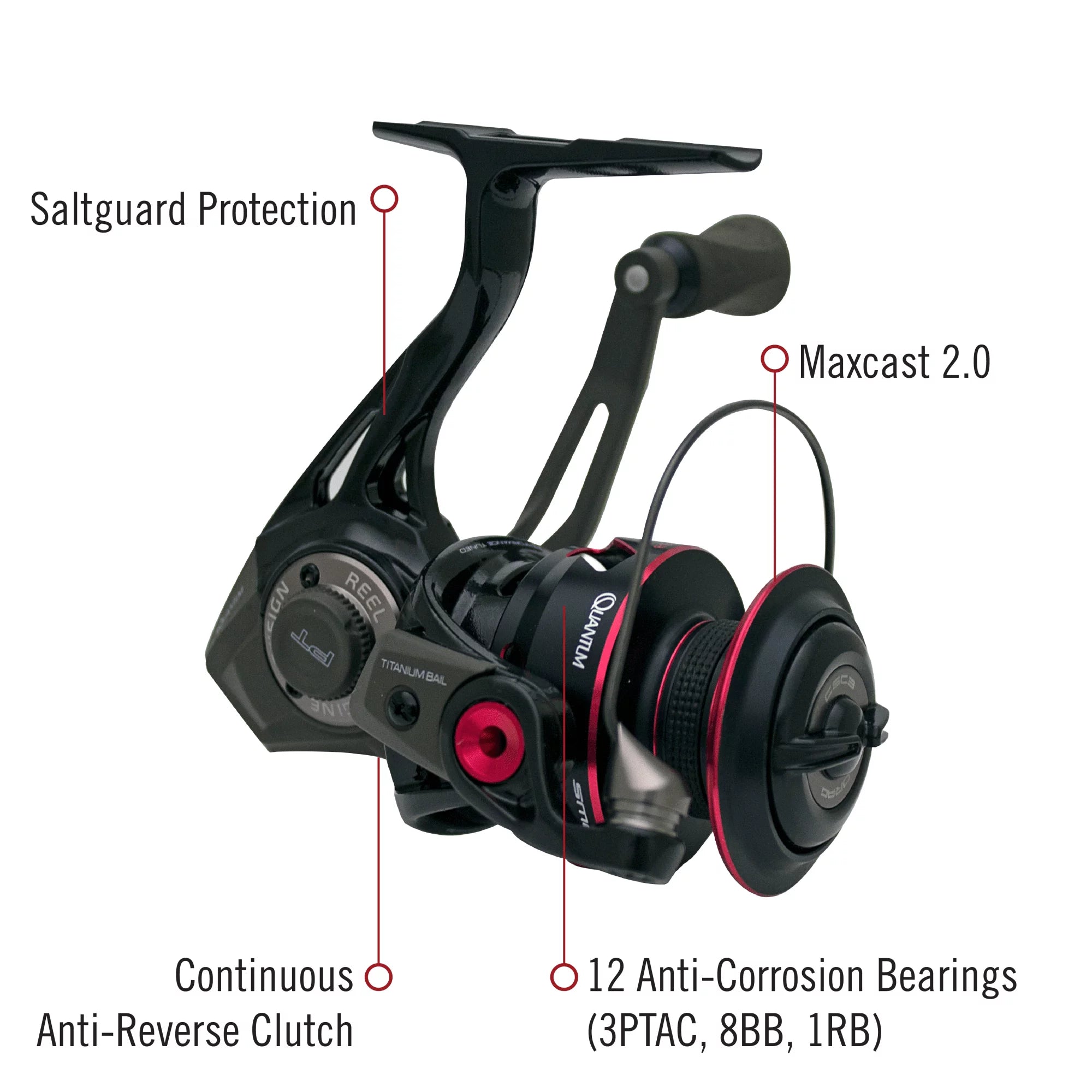 Spinning Fishing Reel, Size 30, Left/Right Retrieve, 6.0:1 Gear Ratio R216596