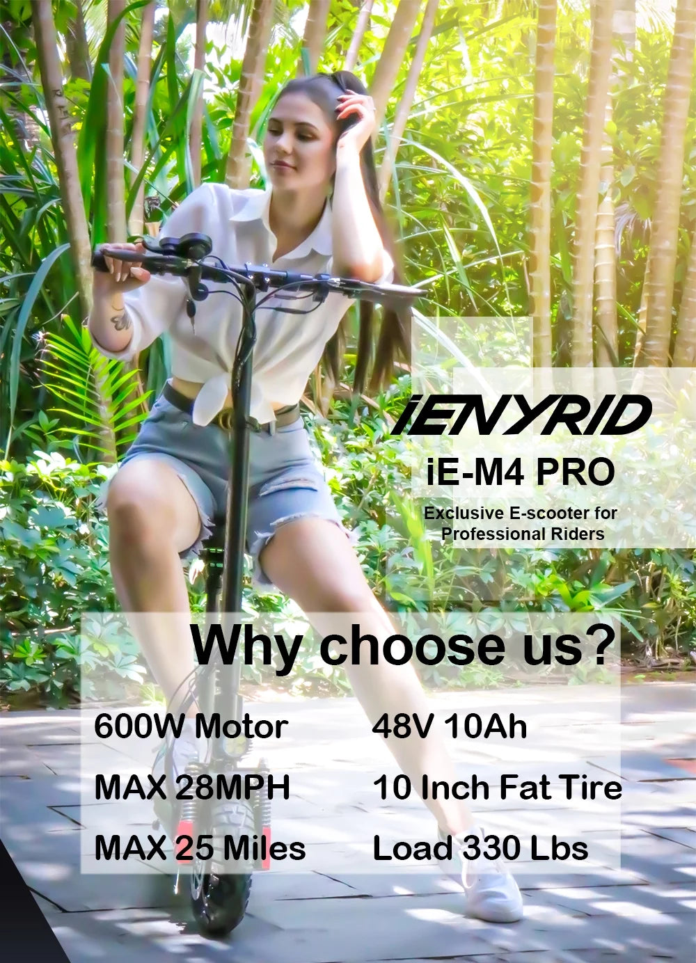 Electric Scooter 28 mph, 25 Miles Range, 700W, 10" Tires, Foldable A877022