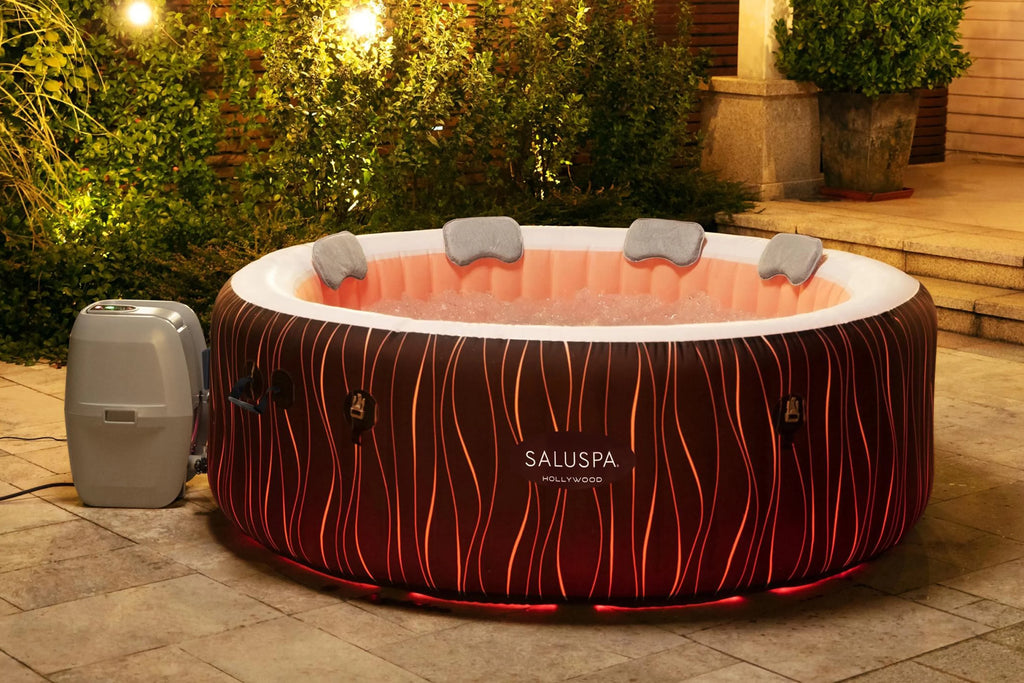 Inflatable Hot Tub with LED Lights, 104°F Max V751546