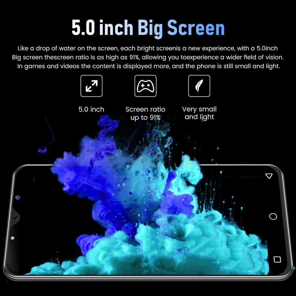 Unlocked Smartphone Dual SIM 5 Inch 3800mAh Face ID Fingerprint GSM 3G E351