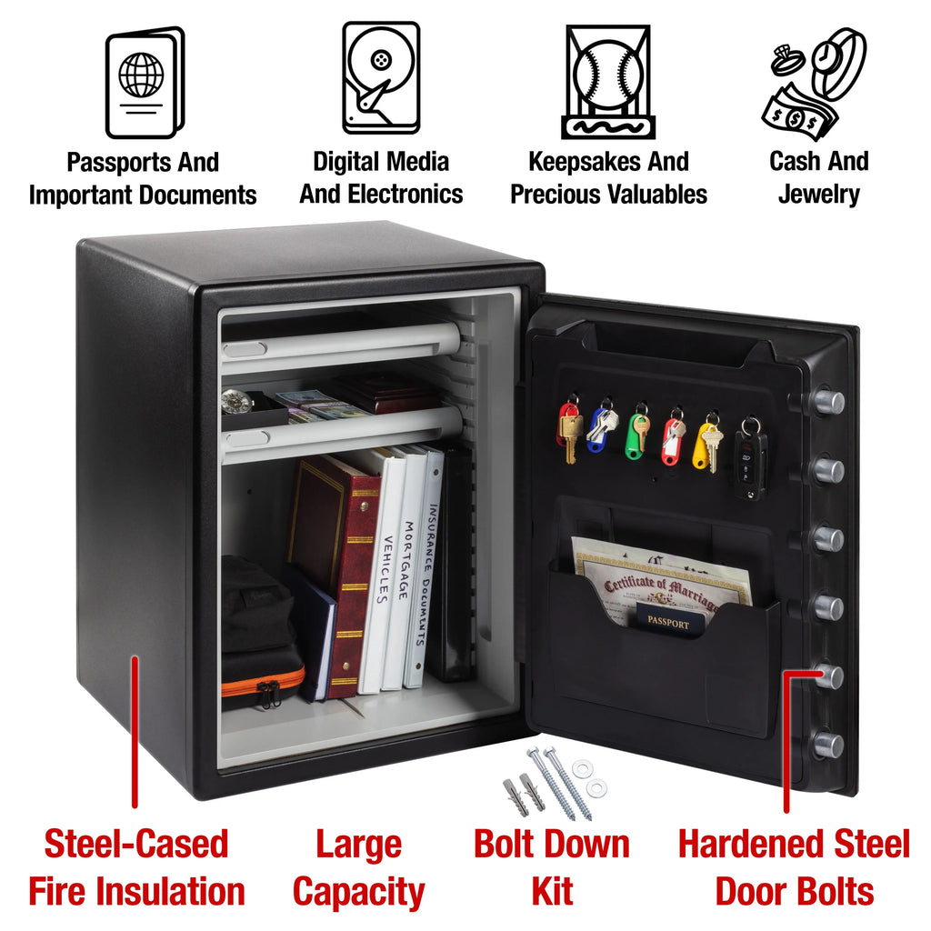 Water and Fire-Resistant Safe with Digital Keypad Lock, 2.0 cu. ft. Y959974