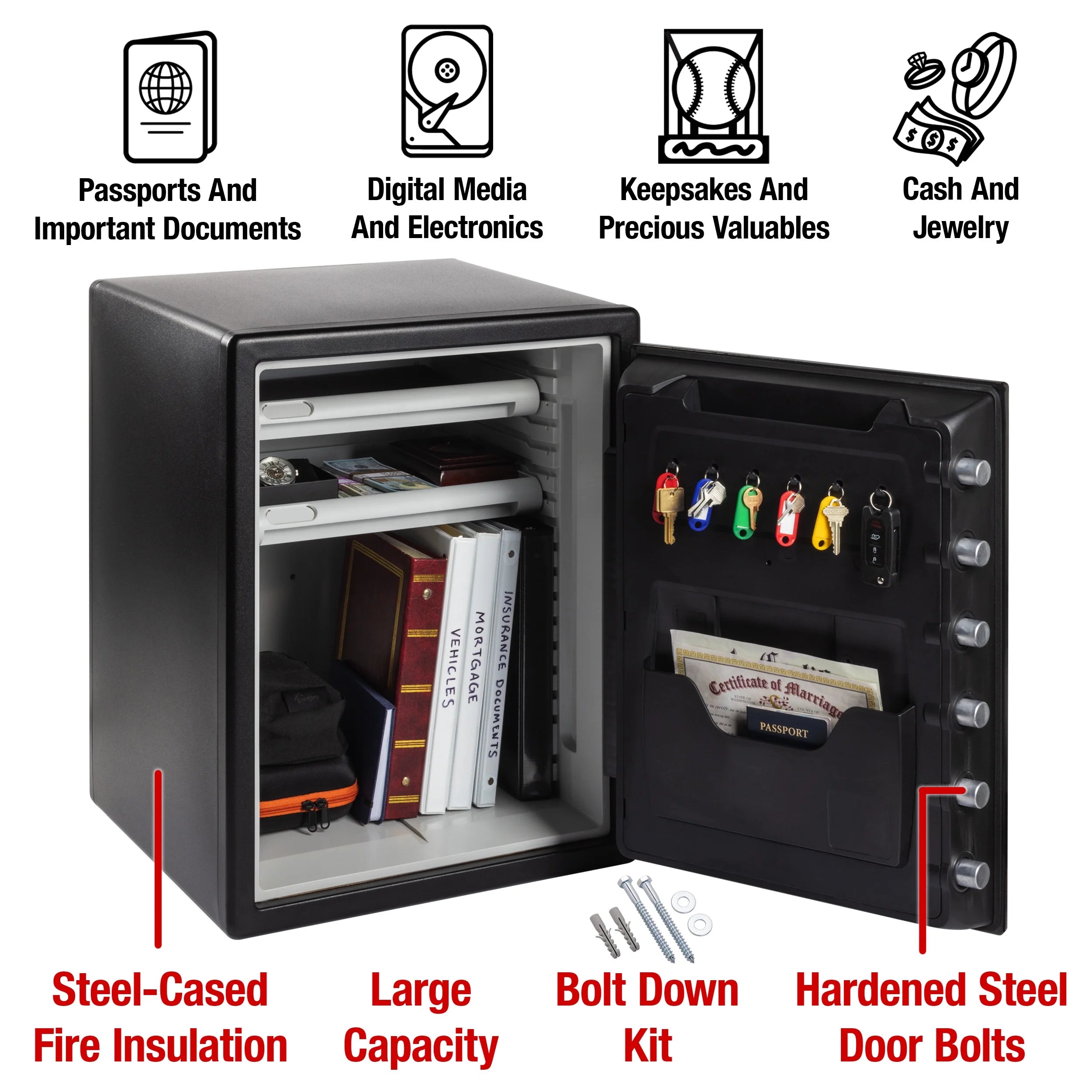 Water and Fire-Resistant Safe with Digital Keypad Lock, 2.0 cu. ft. Y959974