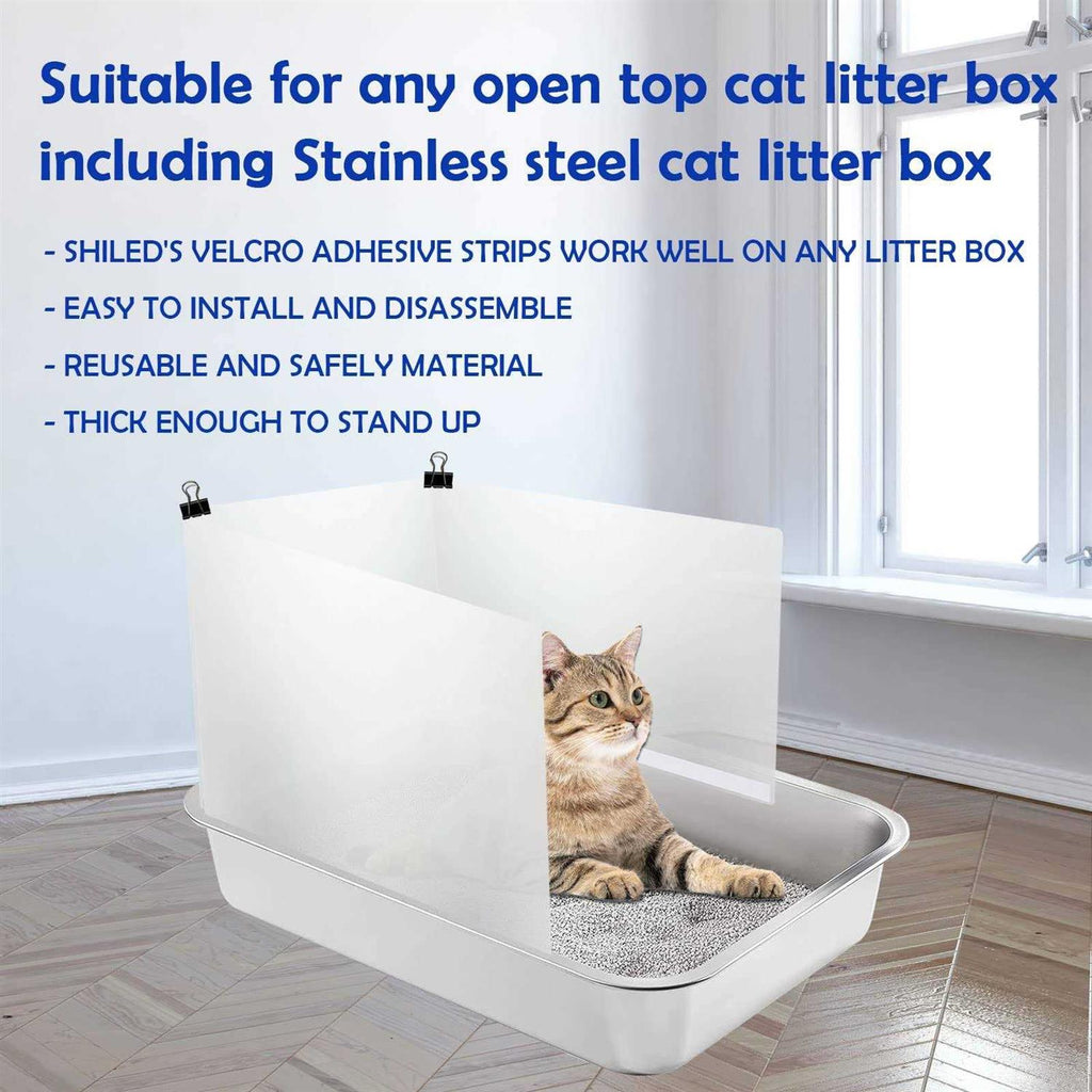 Cat Litter Box Pee Shields, 3 Pack, Easy Clean Anti-Splashing Z183