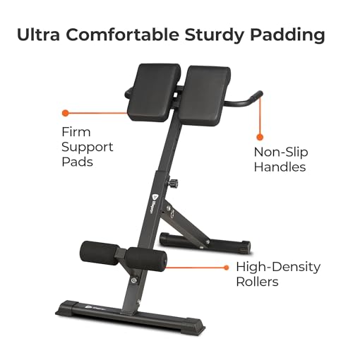 Roman Chair Hyperextension Bench for Glute, Hamstring and Lower Back V777