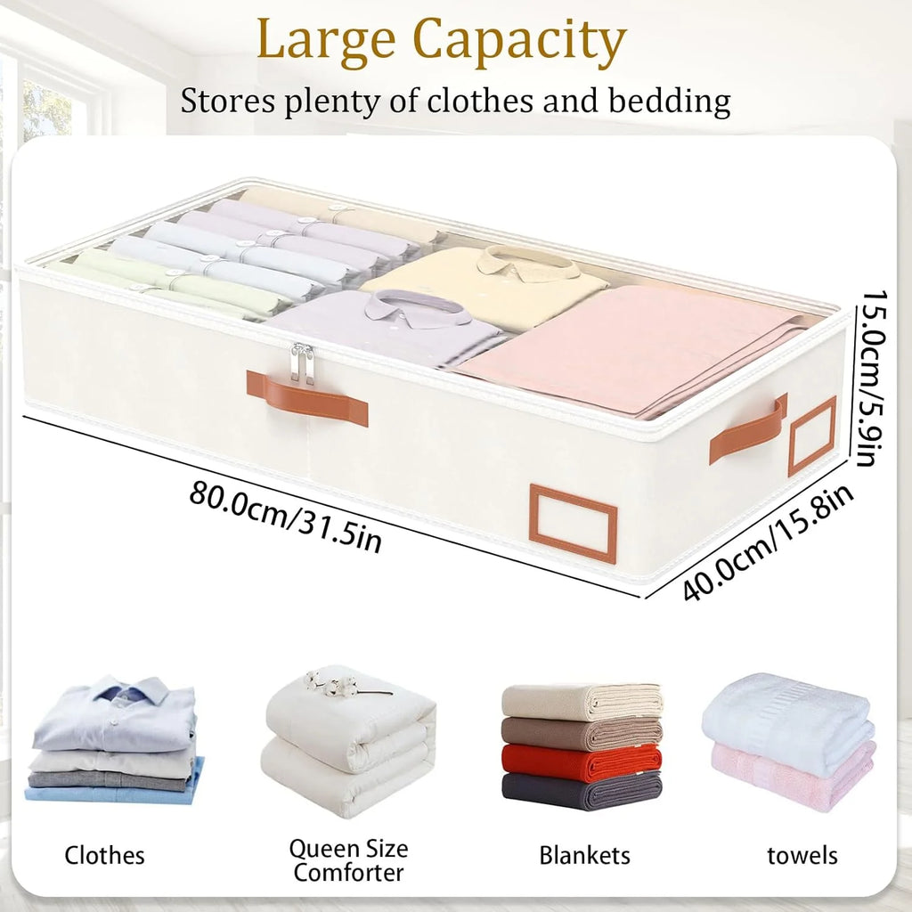 Under Bed Storage Containers with Lids, Collapsible, 4 Pack Y222