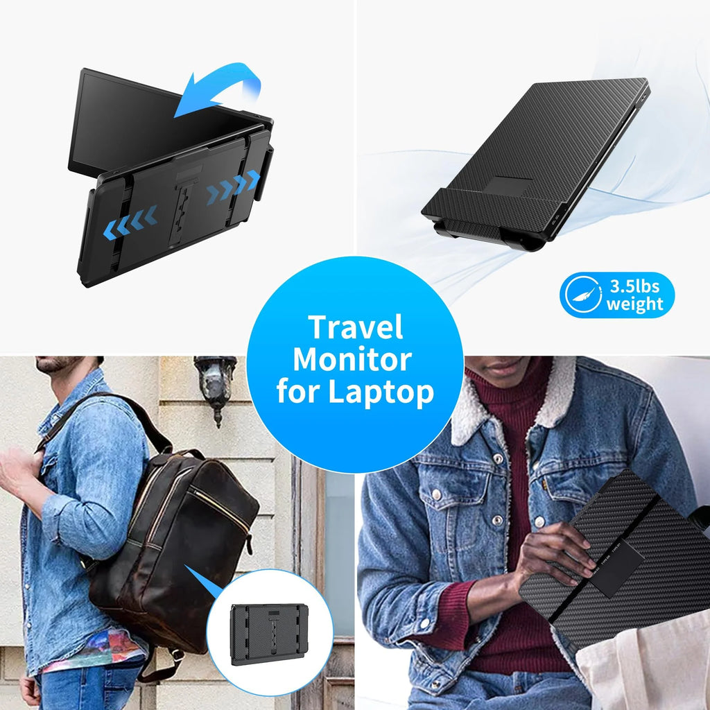 Portable 14 Inch Triple IPS FHD Laptop Screen Extender Monitor J961911