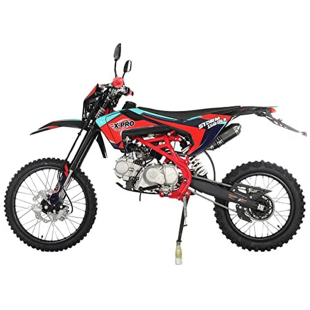 150cc Gas Pit Dirt Bike with Lights, 4-Speed Manual, 19"/16" Tires V5877