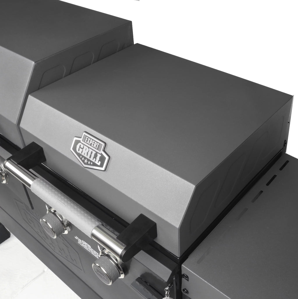 5 Burner Propane Gas Grill and Griddle, Black W571