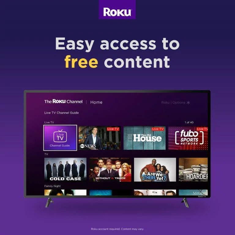 32" HD 720P Roku Smart LED Television, Black L2349