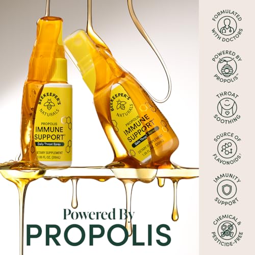 Propolis Throat Spray, 95% Bee Propolis Extract, Natural Sore Throat Relief, 1.06 oz D1125