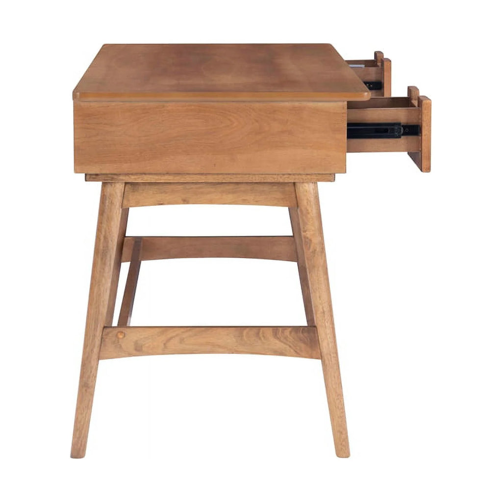 Rattan Wood Desk with Drawers E928273