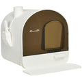 PawHut Cat Litter Box with Lid Covered Litter Box for Indoor Cats with Tray - Pet Supplies online store