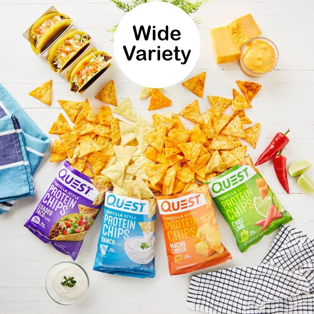 Protein Chips Variety Pack, Assorted Flavors, High Protein Snack, 6 Pack O63696