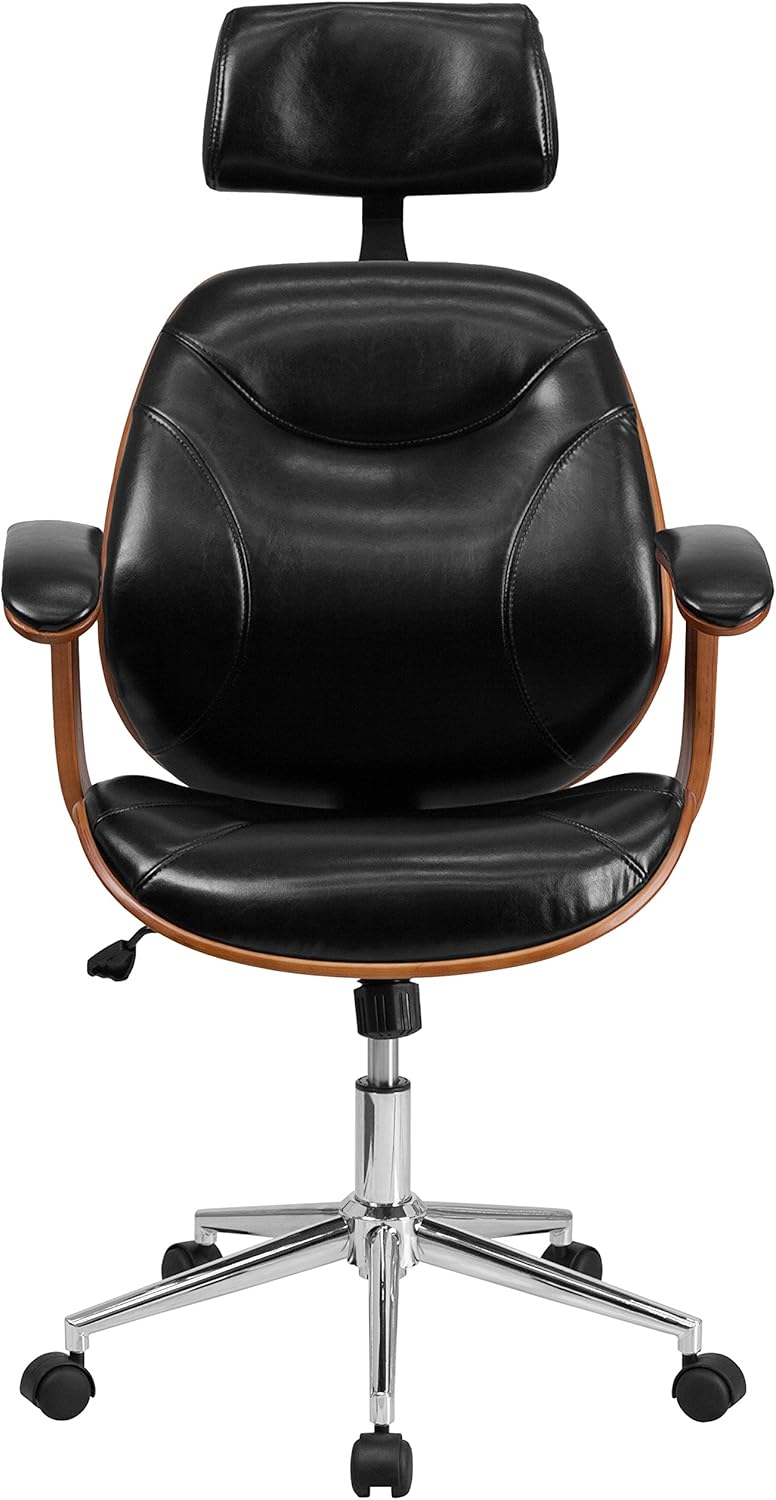 High Back LeatherSoft Executive Swivel Office Chair with Arms P72651