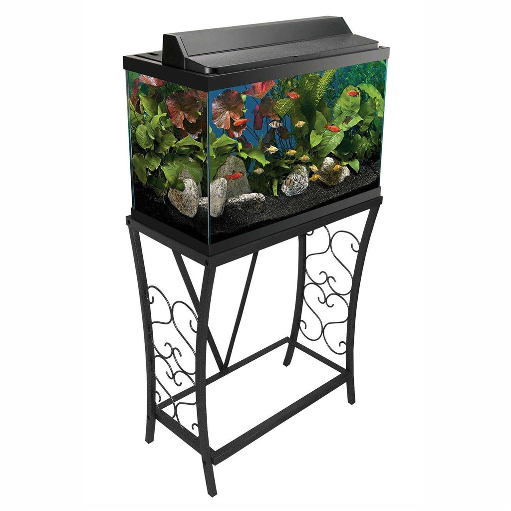 20 Gallon Scroll Aquarium Stand Black O889659