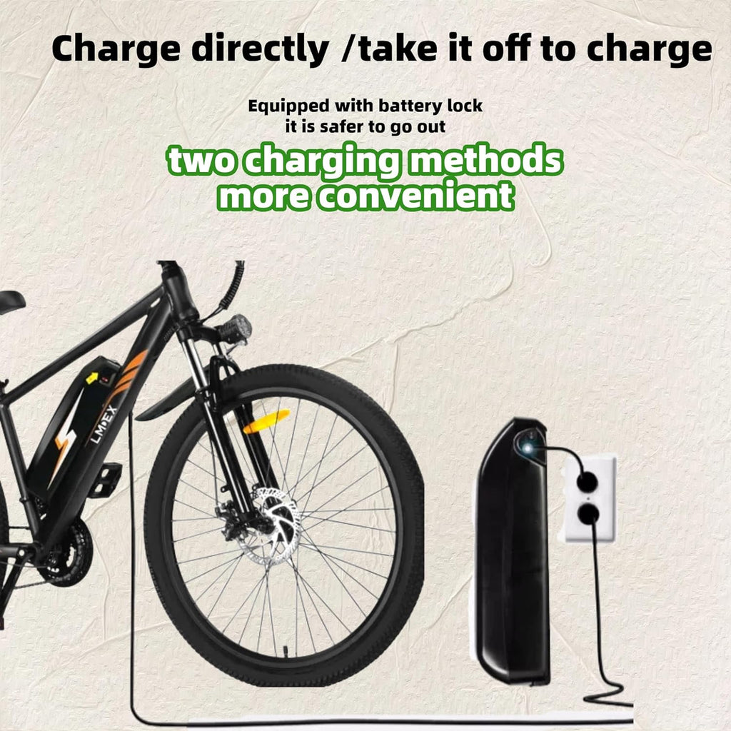 Electric Bike for Adults 26" Mountain Ebike 500W Motor with Removable Battery O26740