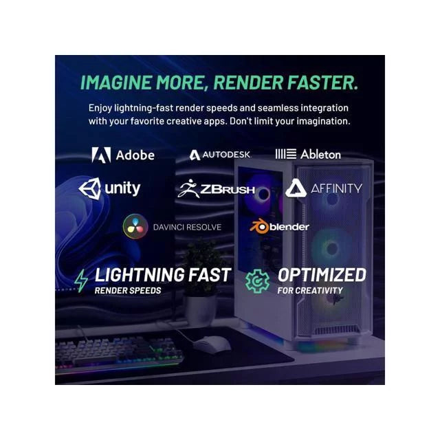 Gaming PC Desktop Intel Core i5, RTX 4060, 1TB SSD, 16GB RAM, Windows 11 F2175