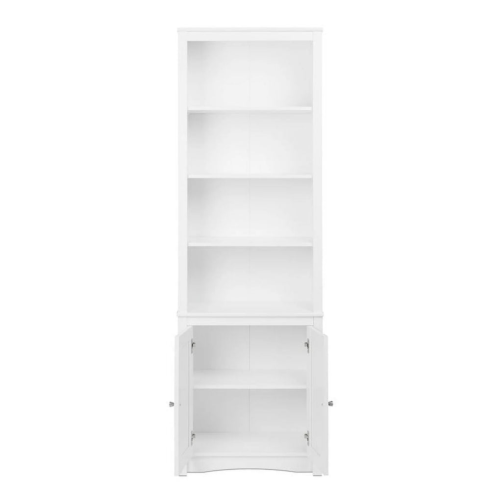 Tall 6 Shelf Bookcase with 2 Shaker Doors V882