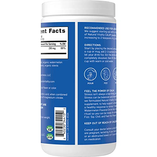 Magnesium Citrate Supplement Drink Mix Powder, Unflavored, 16 oz K16496