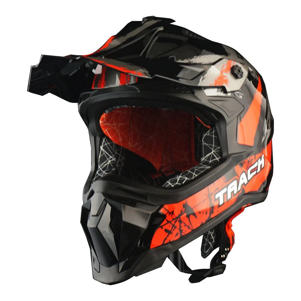 Adult Motocross Helmet with Goggles and Gloves Bundle D91556