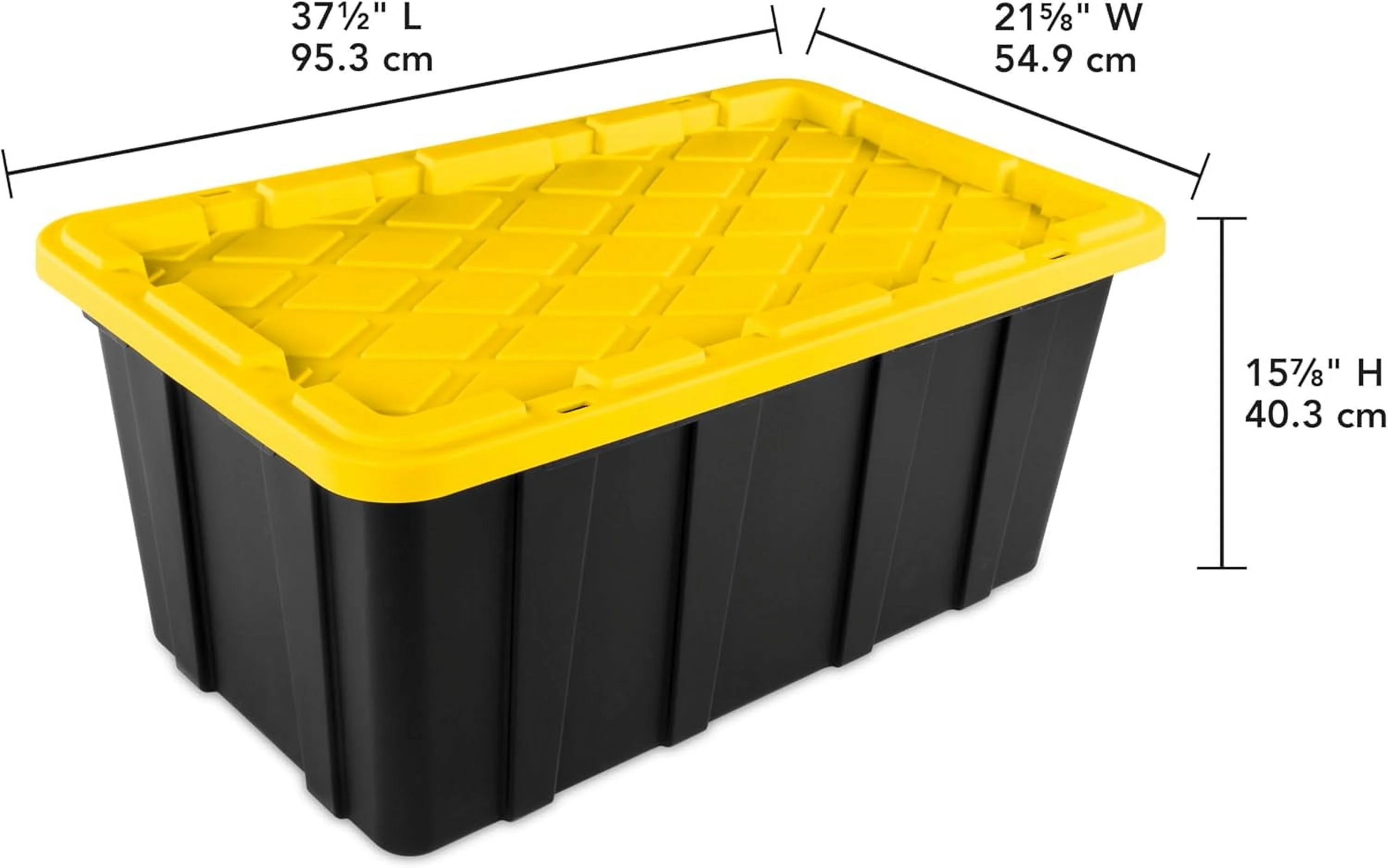 Stackable Storage Bin with Lid, 4-Pack S981