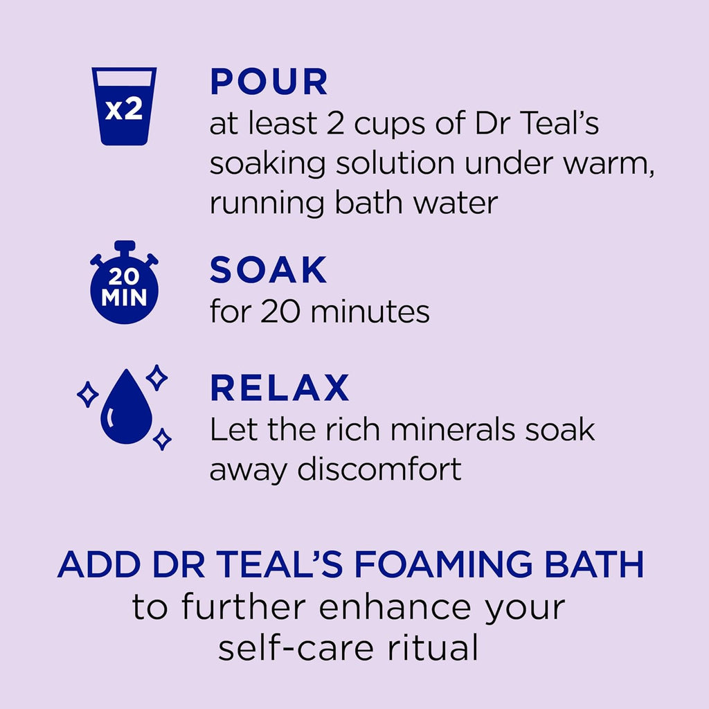 Epsom Salt Soaking Solution and Foaming Bath Combo Pack, Lavender S105323